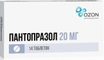 Пантопразол, табл. кишечнораств. п/о 20 мг №14